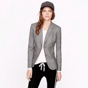 J. Crew 0 Schoolboy Blazer Wool Blend Gray